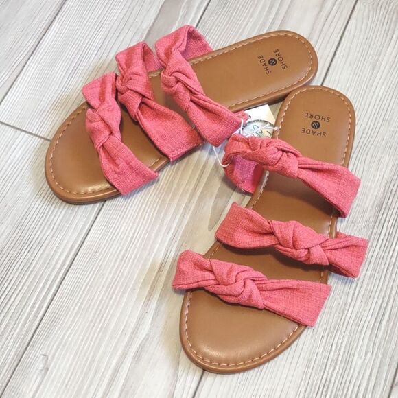 (9-1090) Shade & Shore Pink Maddie Sandals Size 8 - Picture 9 of 10